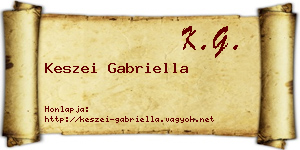 Keszei Gabriella névjegykártya