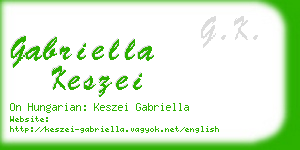gabriella keszei business card